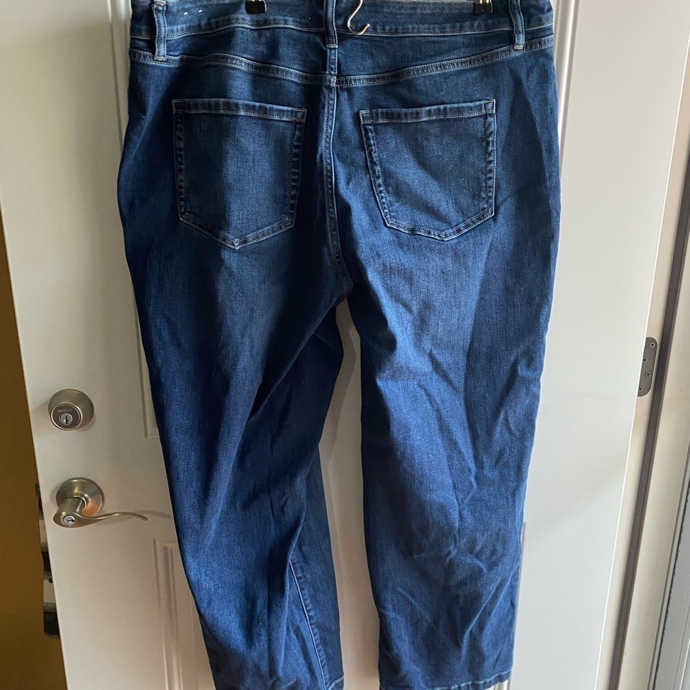 Lane Bryant Hi Rise Essential Stretch Straight Jeans Magic Waistband Size 18L - Picture 3 of 8